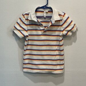 Janie and Jack Multicolor Striped Polo Shirt
